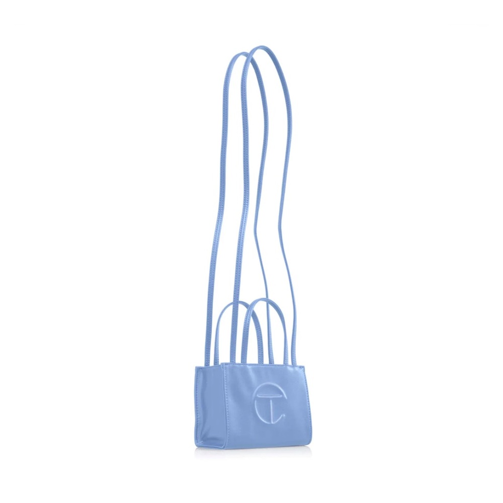 NWT AUTHENTIC Telfar Small Shopping Bag Cerulean Blue with dust bag - Picture 5 of 6